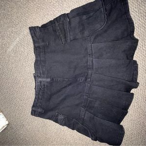 Black cargo skirt